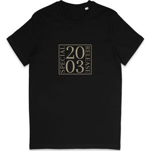 T Shirt Heren Dames - Geboortejaar 2003 - Tekst: Speciale Uitgave - Zwart - Maat 3XL