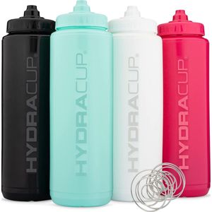 4-pack - 900ml Knijpwaterflessenset BPA-vrij Sport Fietsen Fiets Snelle hydratatie Shaker Cup Draadbezem inbegrepen