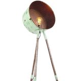 QAZQA barrel - Retro Vloerlamp | Staande Lamp met kap - 1 lichts - H 1430 mm - Groen - Woonkamer | Slaapkamer | Keuken
