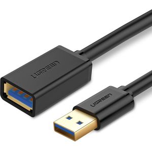 UGREEN USB-A Male naar USB-A Female Verleng Kabel 3 Meter Zwart