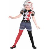 LUCIDA - Harlequin kostuum voor meisjes - M 122/128 (7-9 jaar)