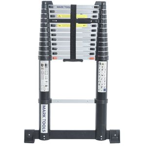 MARK TOOLS PRO Telescoop ladder - 3,8 meter - met Stabilisatievoet en Soft closing - INCLUSIEF LADDER HOES/TAS