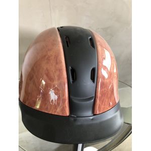 Safeways-helmets, uniek ontwerp KED Tara cap Mahony Polo. Maat L is 57 - 63cm