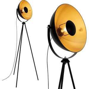 Briloner Leuchten SAND Vloerlamp Staande lamp - Metaal -  E27 - Zwart-goud -148 x 58 cm