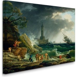 Claude Joseph Vernet - A Storm on a Mediterranean Coast - Een storm aan een mediterrane kust (1767) - 2:3
