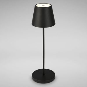 B.K.Licht - Dimbare Tafellamp - draadloos - LED bedlamp - met touch - voor buiten - met USB-C - zwart
