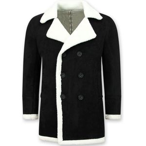 Imitatie Bontjas Parka - Lammy Coat - Zwart