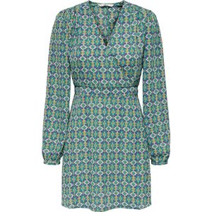 ONLY ONLALMA LIFE POLY L/S RILEY DRESS AOP Dames Jurk - Maat XS