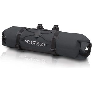 YourVelo - Fietsstuurtas - 9 l volume - 100% waterdicht - 340 gram - fietstas stuur voorvak fiets packing (zwart)