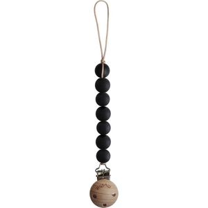 Mushie siliconen speenkoord | Black | speenketting | pacifier clip |