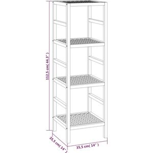 VidaXL Badkamerrek 35,5x35,5x112,5 cm - Massief Walnotenhout