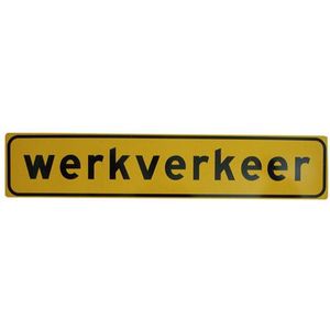 Werkverkeer sticker Nee