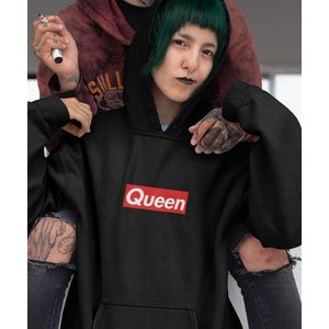 King / Queen Hoodie Supremely (Queen - Maat M) | Koppel Cadeau | Valentijn Cadeautje voor hem & haar