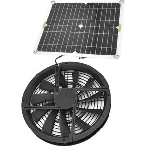 Ventilatie kit voor buiten, zolder, dak, kippenhok en schuur - Grote waterdichte solar fan met 100 uitlaten (IP65) - Auto aangedreven door zonne-energie .