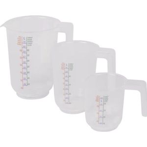 3 Delige Maatbekers | Maatkannenset | Maatbeker | Meel / Suiker | Maatkan | Maatkannen | Gram & Liter / ml