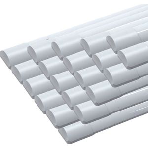 LED-balk 60cm 20W IP40 (Pakket van 20) - Koel wit licht - Kunststof - Pack de 20 - Wit Froid 6000K - 8000K - SILUMEN