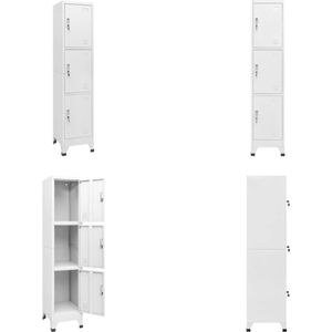 vidaXL Lockerkast met 3 vakken 38x45x180 cm - Lockerkast - Lockerkasten - Locker Kast - Locker Kasten