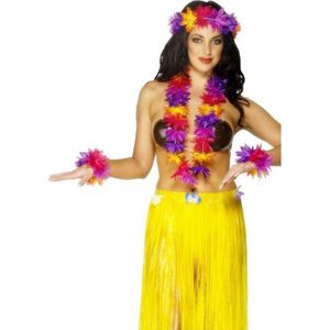Toppers - 6x stuks hawaii thema verkleed kransen set - Carnaval of thema feestje spullen