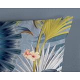 HIP Dekbedovertrek ""mandala's, bladeren en een zebra"" - Blauw - (240x200/220 cm) - Katoen Satijn