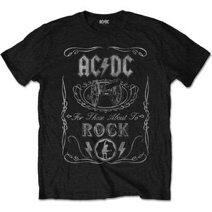 AC/DC Heren Tshirt -S- Cannon Swig Vintage Zwart