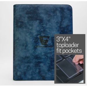 Gemloader Premium 3''X4'' toploader binder, Trading kaarten verzamelmap [216 pockets] Blauw
