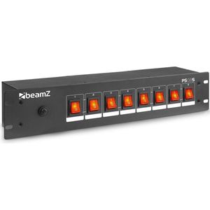 DJ switch - BeamZ PS08S schakelpaneel voor discolampen - 8 kanaals - 230V - 15A