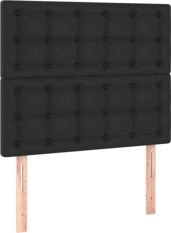 vidaXL - Hoofdborden - 2 - st - 100x5x78/88 - cm - kunstleer - zwart