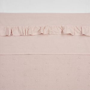 Meyco Ruffle wieglaken - soft pink - 75x100cm