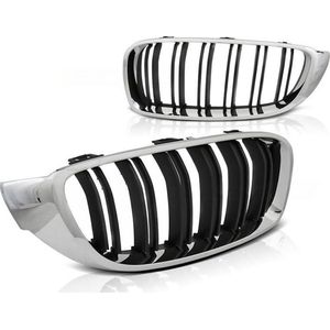 Grill BMW F32 F33 F36 13- M4 LOOK CHROOM ZWART