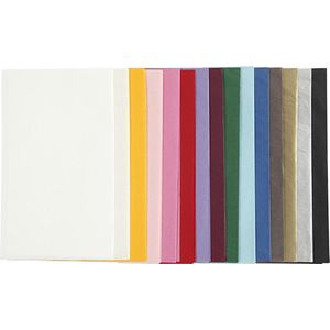 Tissuepapier, vel 50x70 cm, 14 gr, diverse kleuren, 30vellen
