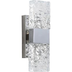 Nordic Kristallen Wandlamp - Moderne Zilveren LED Wandkandelaars Lamp, Voor Woonkamer Slaapkamer Keuken Gang Binnenverlichting (3 Kleuren Licht)