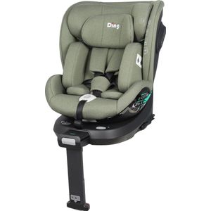 Ding Fynn Autostoel - Forest Green - 360° Draaibare Isofix Autostoel - i-Size - Vanaf 40 tot 150cm - 0 tot 12 jaar