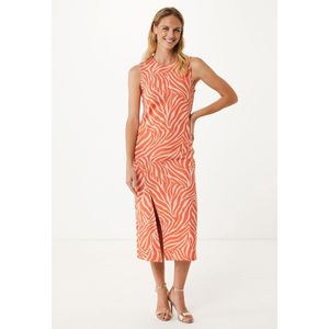Mexx Dress Zebra Jaquard Knitted Orange Dames - Maat Xxl