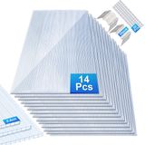 14x Polycarbonaat Platen - UV-Bestendig 60,5x121cm 10,25m² - Transparant - Polycarbonaat plaat - DIY - Broeikas plaat - UV-Bestendig - 4mm dik