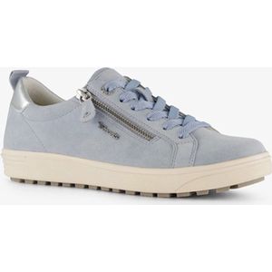 Tamaris Comfort leren dames sneakers blauw zilver - Maat 40 - Uitneembare zool