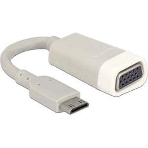 Premium Mini HDMI naar VGA adapter - compact / grijs - 0,15 meter