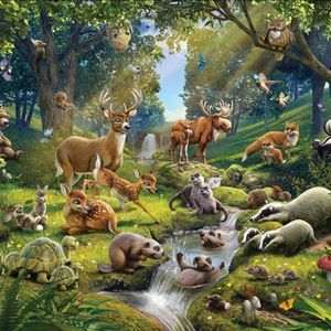 Walltastic Kinderbehang - Dieren van het Woud - 305 x 244cm