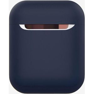 AirPods hoesje van By Qubix - AirPod 1/2 hoesje Liquid series - Siliconen - Donker blauw - Schokbestendig