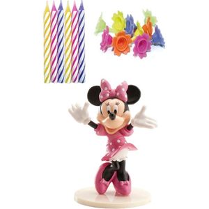 Minnie™ decoratie en kaarsjes set - Feestdecoratievoorwerp