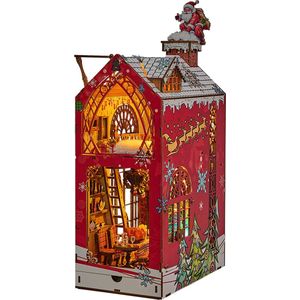 Know Me - Book Nook - DIY Miniatuur Huisjes - Modelbouwpakket - Houten Modelbouw - Tieners (14+) - Volwassenen - Houten Boekensteun - Songs of The Snowy Night (SL-29)