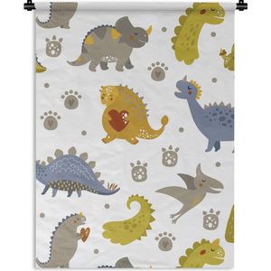Wandkleed - Wanddoek - Dinosaurus - Kinderen - Design - Jongens - Meisjes - Kinderen - 90x120 cm - Wandtapijt