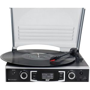 Soundmaster PL590SW - Retro platenspeler met DAB+ radio / USB encoding functie