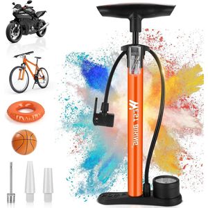 Fietspomp met drukmeter - Staande luchtpomp voor alle ventielen - 11 bar/160 psi - Racefiets E-bike Mountainbike - Franse ventielen Fietspomp met drukmeter