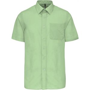 Overhemd Heren 3XL Kariban Korte mouw Pistachio Green 65% Polyester, 35% Katoen