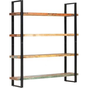vidaXL - Boekenkast - met - 4 - schappen - 160x40x180 - cm - massief - gerecycled - hout