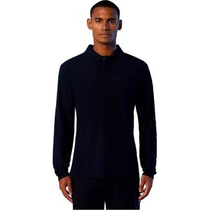 North Sails Polo Met Lange Mouwen En Zak Blauw L Man