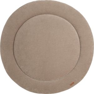 Baby's Only Boxkleed rond Sense - Parklegger - Speelkleed - Clay - Ø95 cm - Zachte rib corduroy stof - Extra dik - Boxmatras - Tweezijdig te gebruiken