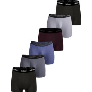 Tatkan-Boxershort Heren-Underwear Heren Boxershorts - Modal Heren Ondergoed - Modal Boxershorts voor Mannen - Heren Onderbroeken - Normale pijp - Maat M - 6-pack - Zwart, Paars, Rood, Turquoise, Groen, Geel