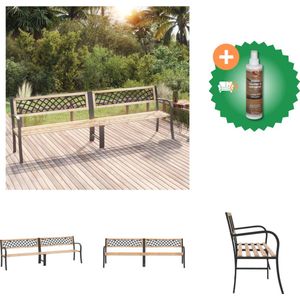 vidaXL Tuinbank dubbel 238 cm Chinees vurenhout Tuinbank Inclusief Houtreiniger en verfrisser