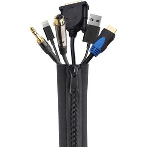 Kabel Organiser 50 cm - Kabelgoot - Kabel houder - kabelbeschermer - voor tv en bureau - kabel management - Zwart - Tcam